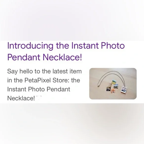 NWT 12 PACK!!! PETAPIXEL Instant Photo Pendant Necklaces Individually Wrapped - Picture 4 of 15